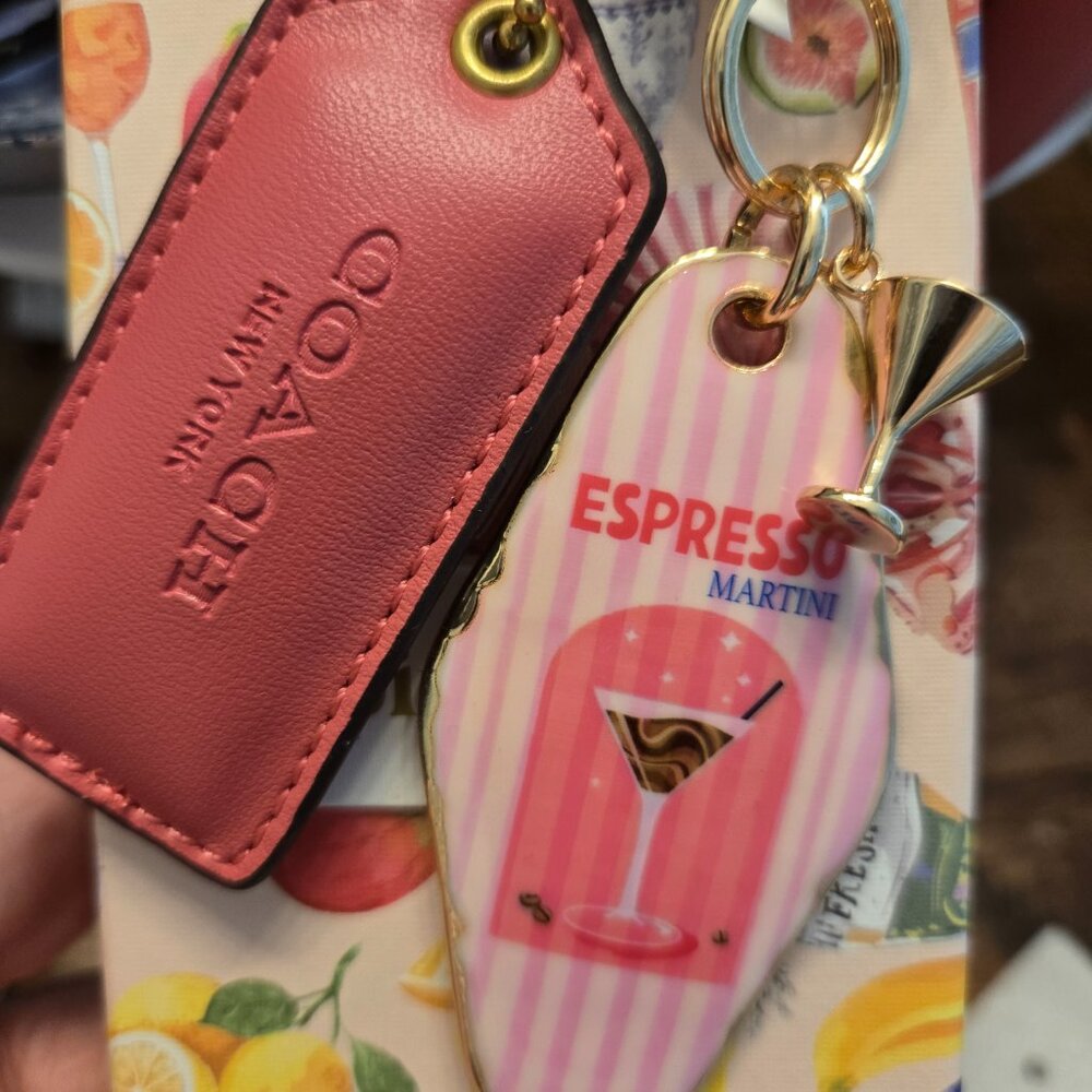 Piper K Espresso Martini Bag Charm/ Key Chain